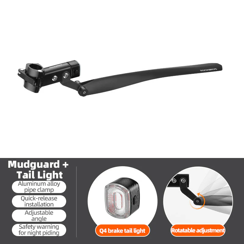 ROCKBROS Bicycle Front and Rear Fender Set - Quick Release, Adjustable - Image 7