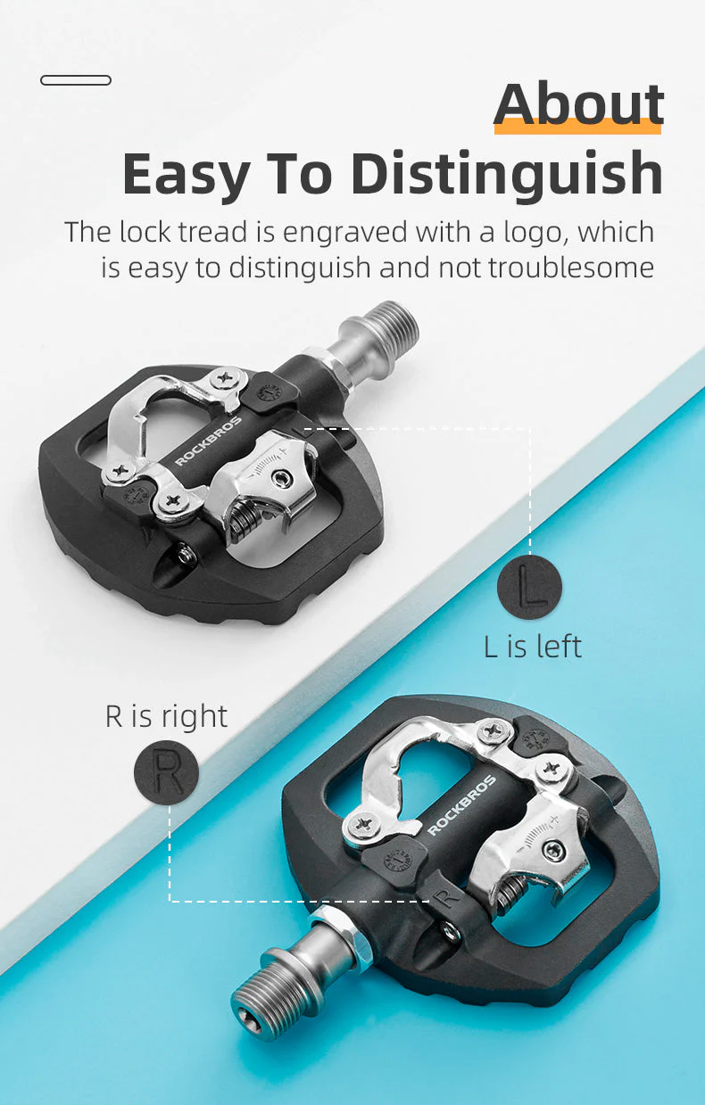ROCKBROS SPD Dual-Purpose Bike Pedals - Compatible with Shimano MTB/Road - Image 15
