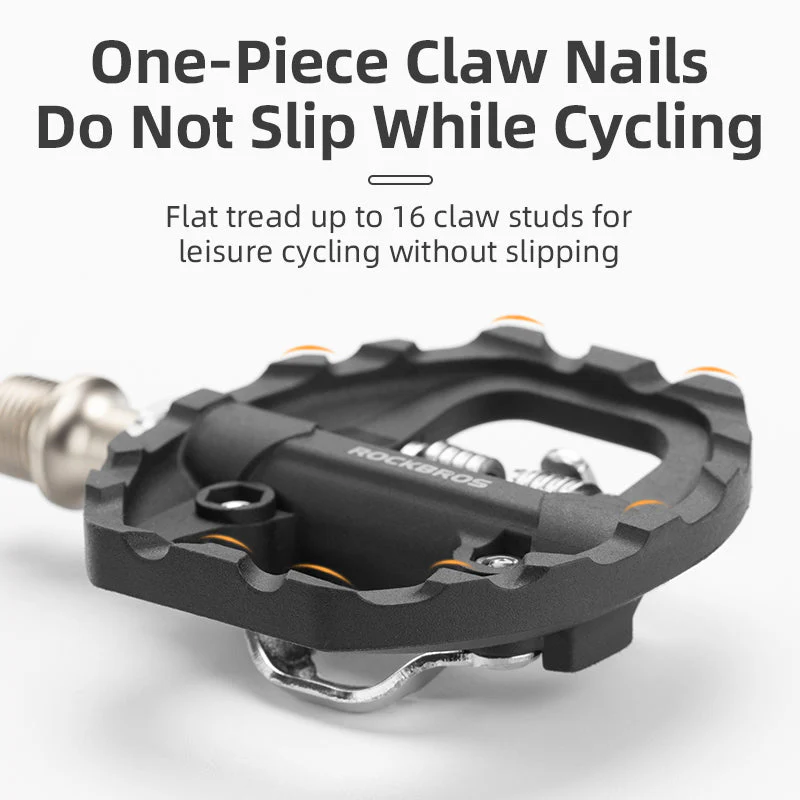 ROCKBROS SPD Dual-Purpose Bike Pedals - Compatible with Shimano MTB/Road - Image 5