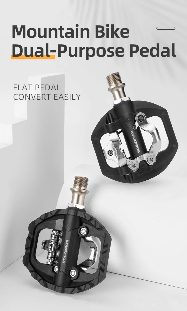 ROCKBROS SPD Dual-Purpose Bike Pedals - Compatible with Shimano MTB/Road - Image 9