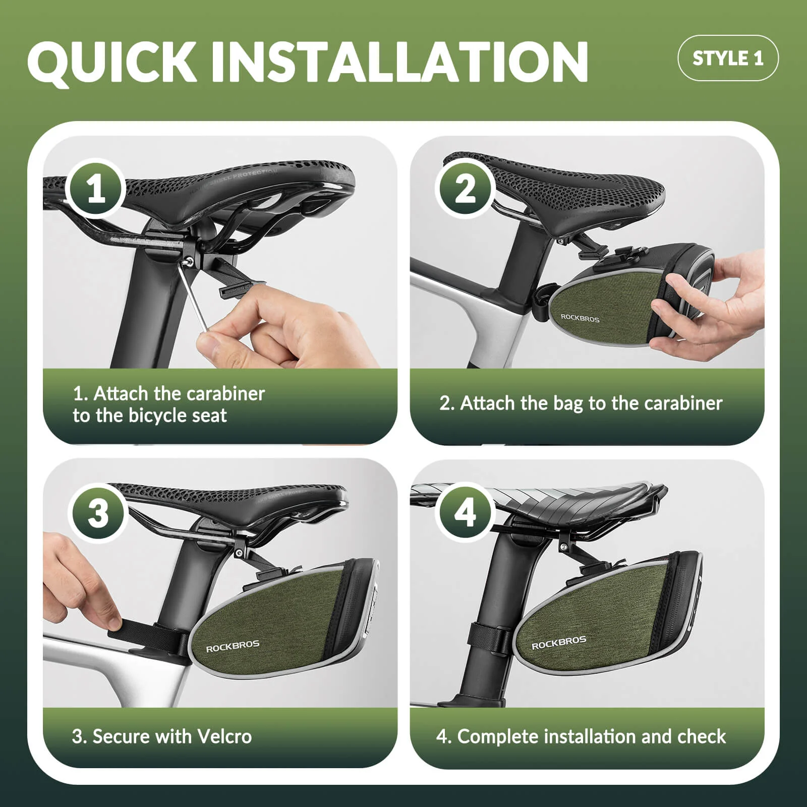 ROCKBROS Bicycle Saddle Bag 0.45L - Image 10