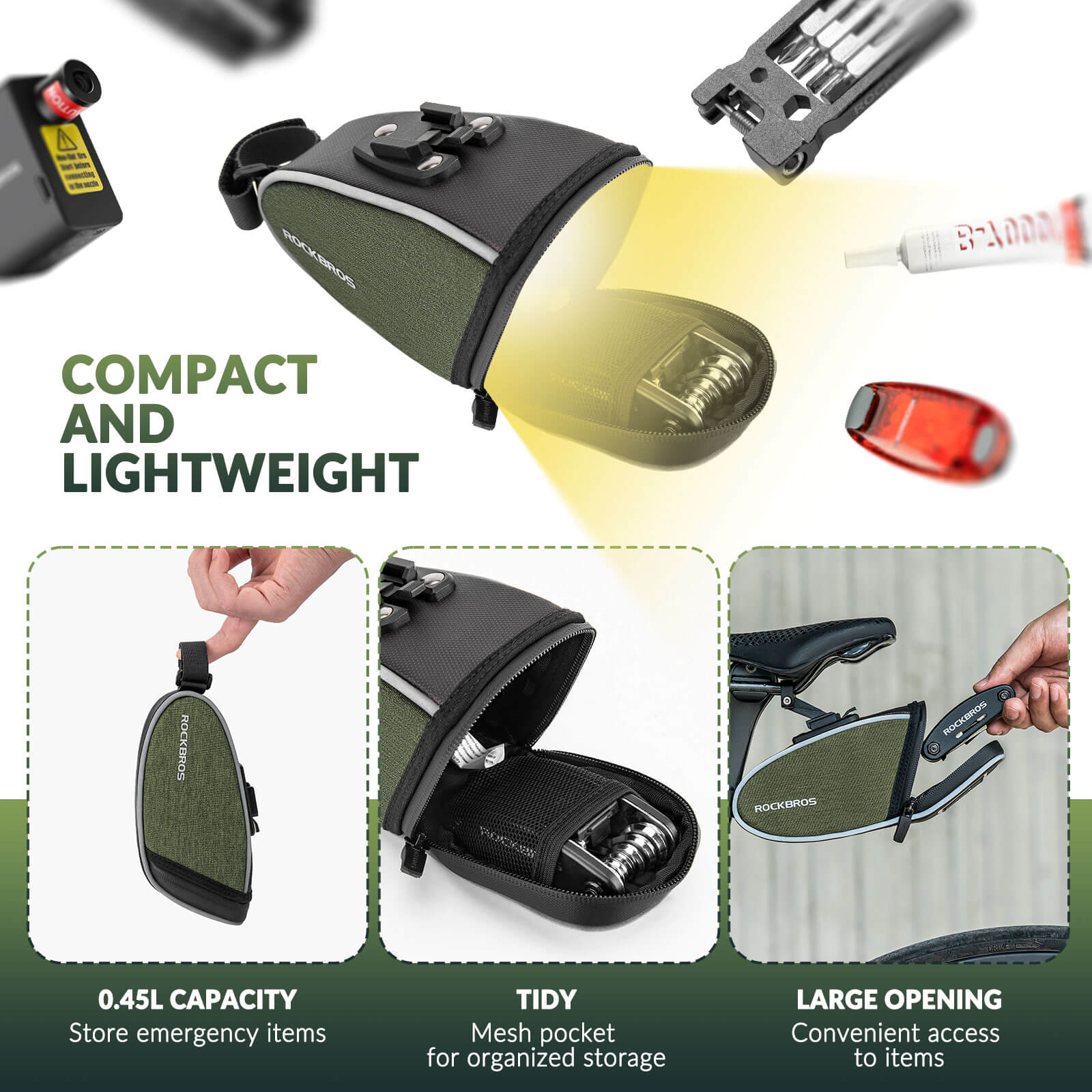 ROCKBROS Bicycle Saddle Bag 0.45L - Image 6