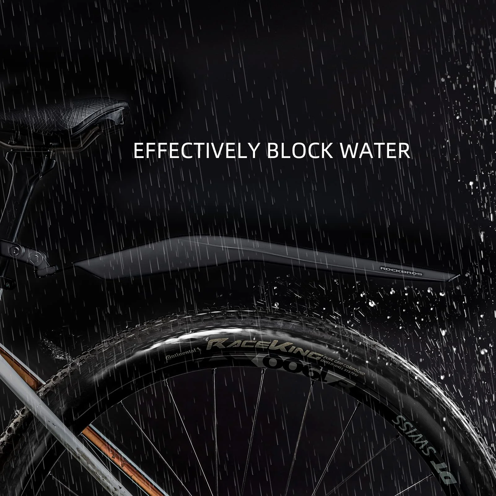 ROCKBROS Bike Adjustable MTB Fenders Mudguard Rear Fenders Cycling Mud Guard - Image 3
