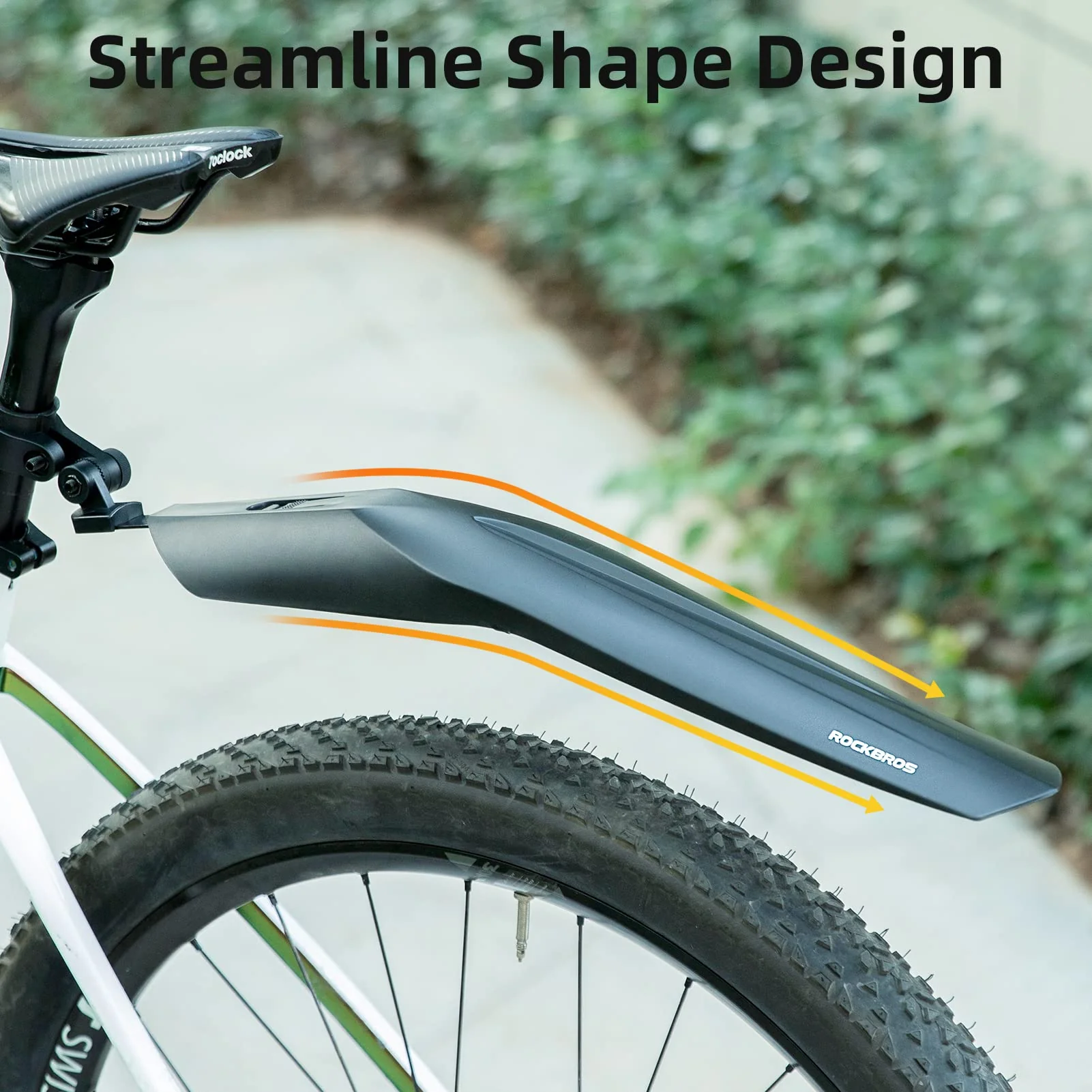 ROCKBROS Bike Adjustable MTB Fenders Mudguard Rear Fenders Cycling Mud Guard - Image 4