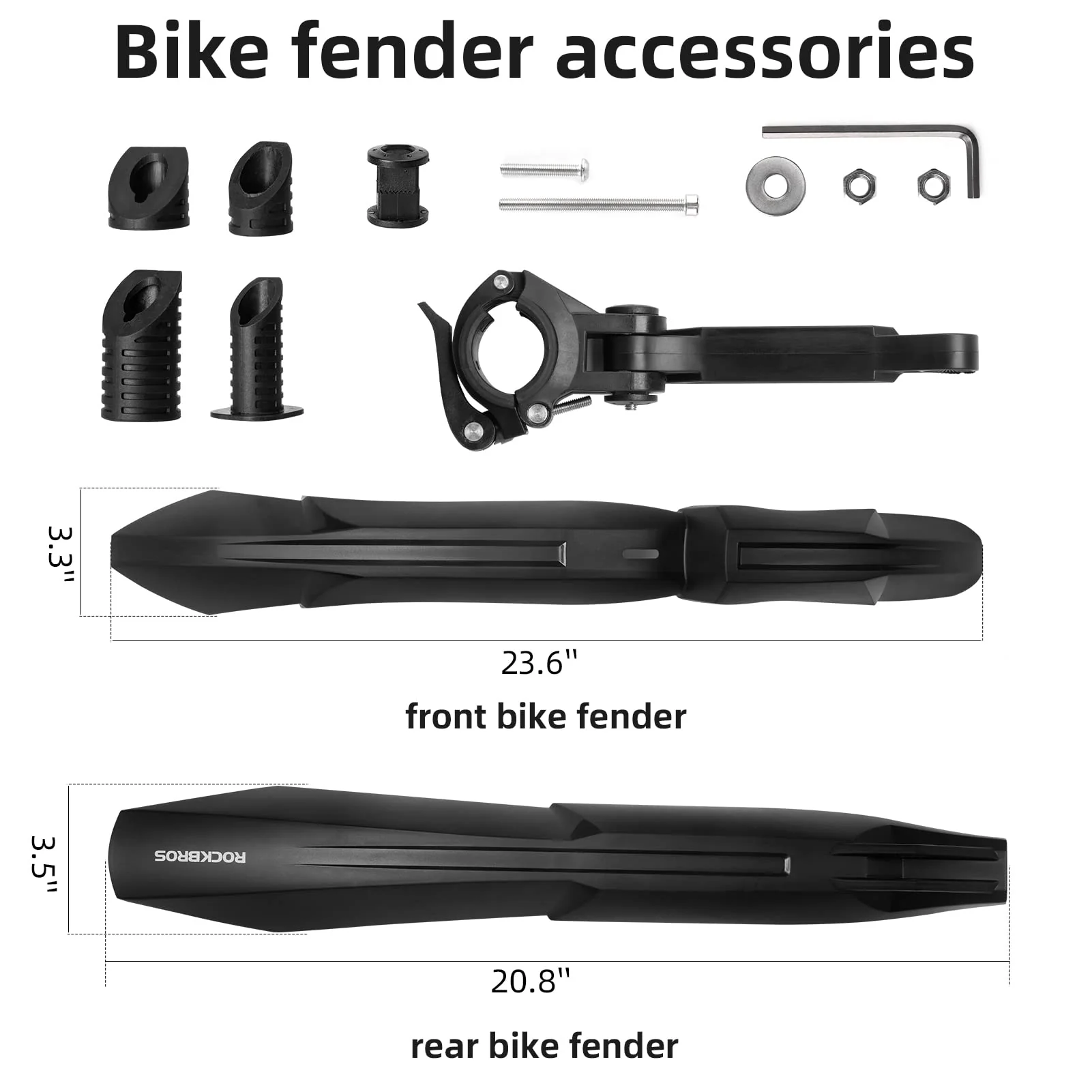 ROCKBROS Bike Adjustable MTB Fenders Mudguard Rear Fenders Cycling Mud Guard - Image 8