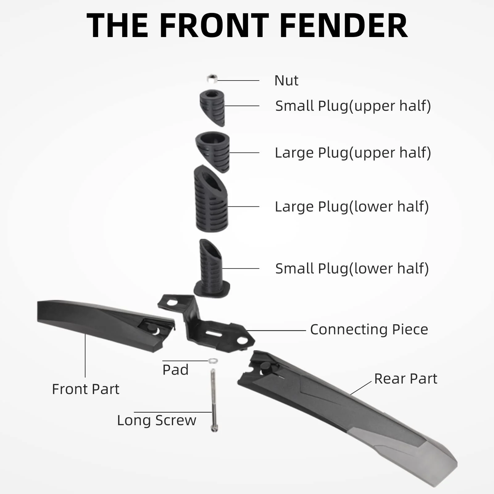 ROCKBROS Bike Adjustable MTB Mudguard Front/Rear Cycling Fender Bike Guards - Image 6