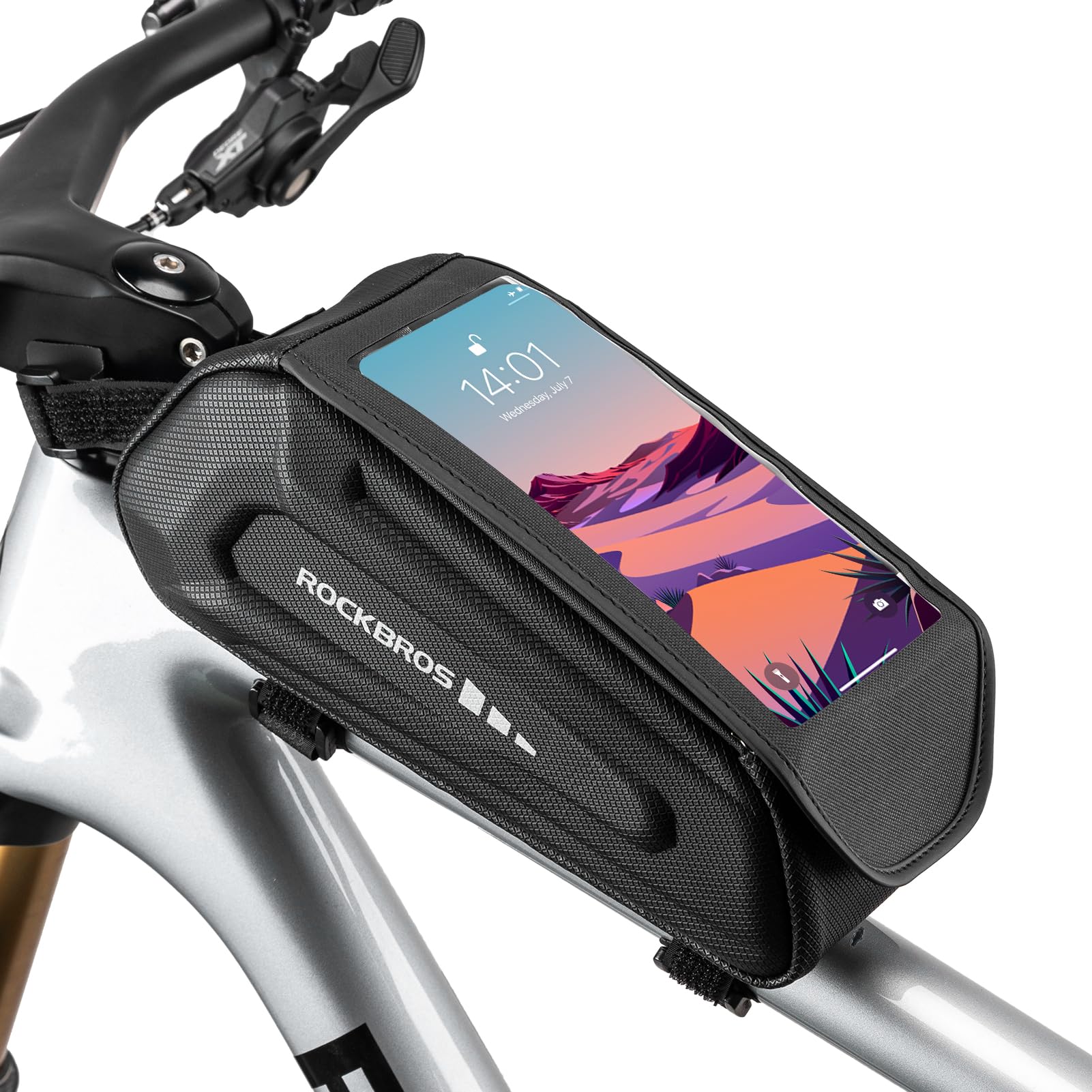 ROCKBROS Bike Bag Under 6.8” Bicycle Accessories Pouch, EVA Waterproof - Image 8