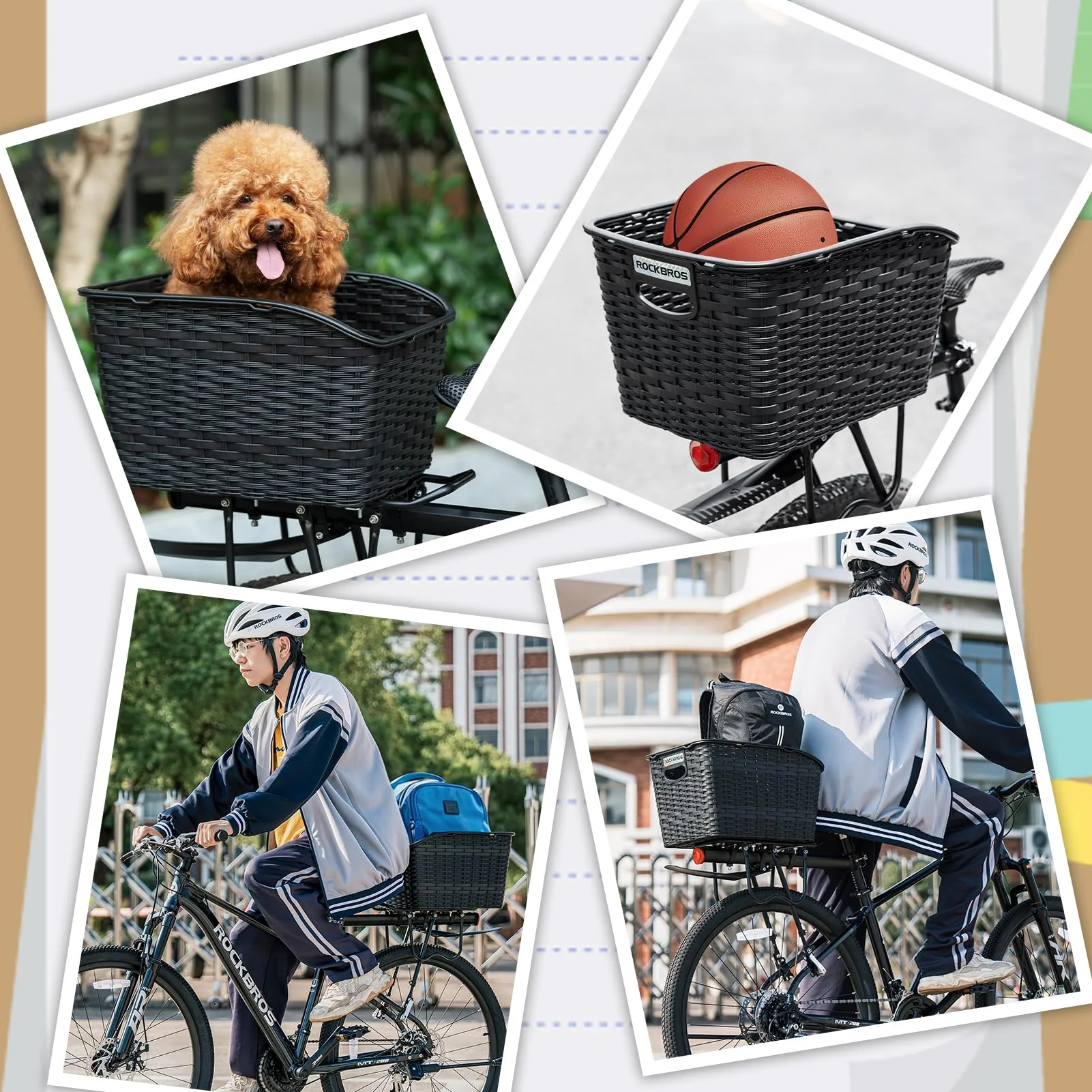 ROCKBROS Bike Basket Rear Durable 30L Lightweight Cargo Basket Easy to Install - Image 7