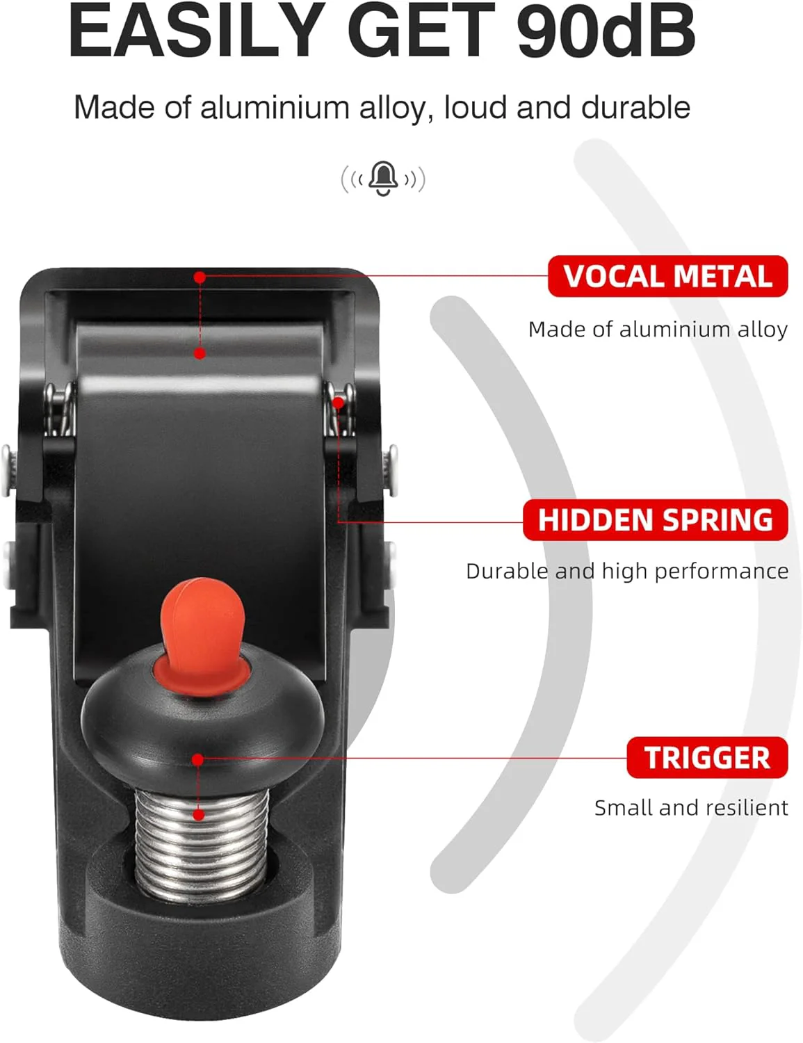 ROCKBROS Bike Bells Hidden for 22.2mm Handlebars More Than 100dB - Image 8
