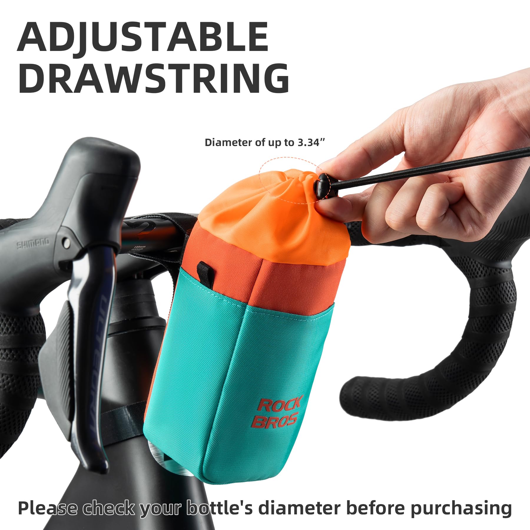 ROCKBROS Bike Cup Holder - Water Bottle Holder Bag with Pocket - Image 4