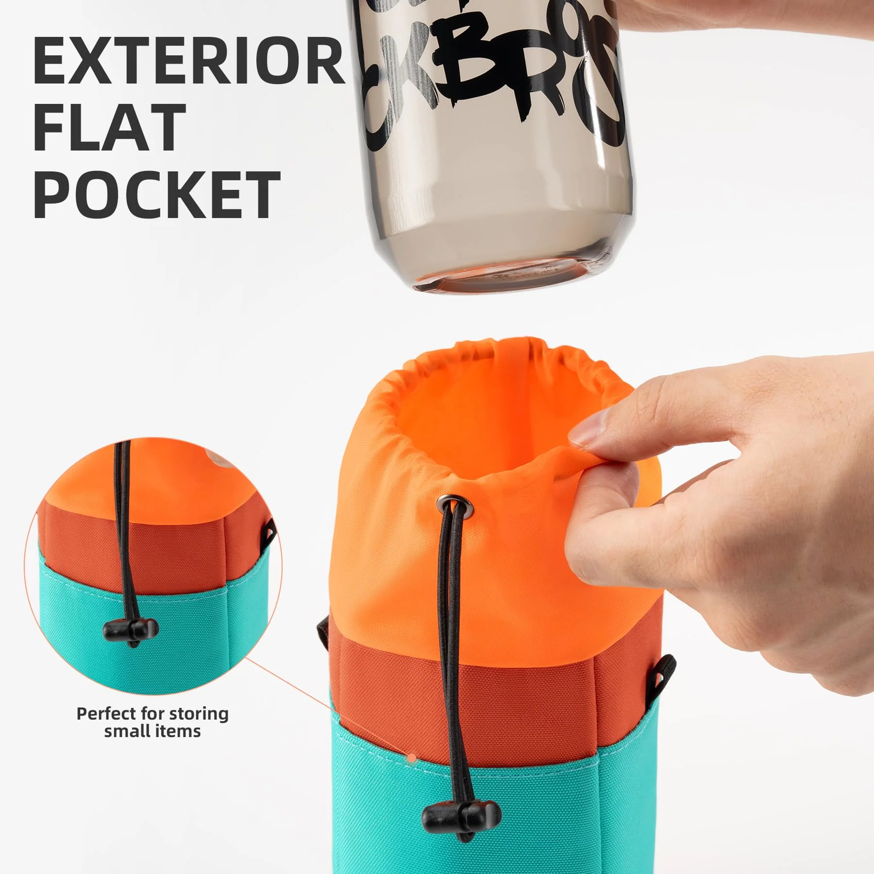 ROCKBROS Bike Cup Holder - Water Bottle Holder Bag with Pocket - Image 5