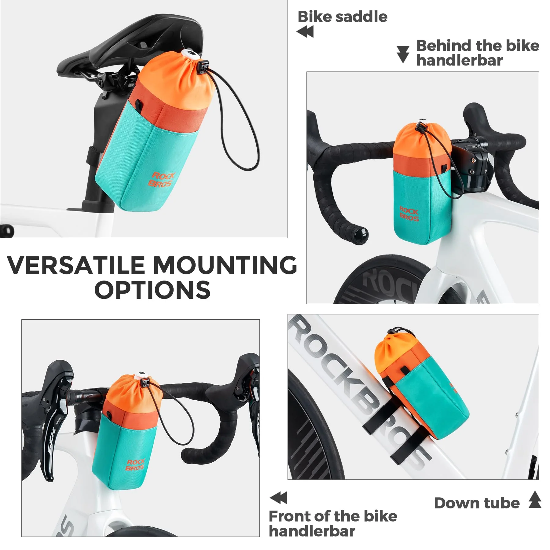ROCKBROS Bike Cup Holder - Water Bottle Holder Bag with Pocket - Image 7