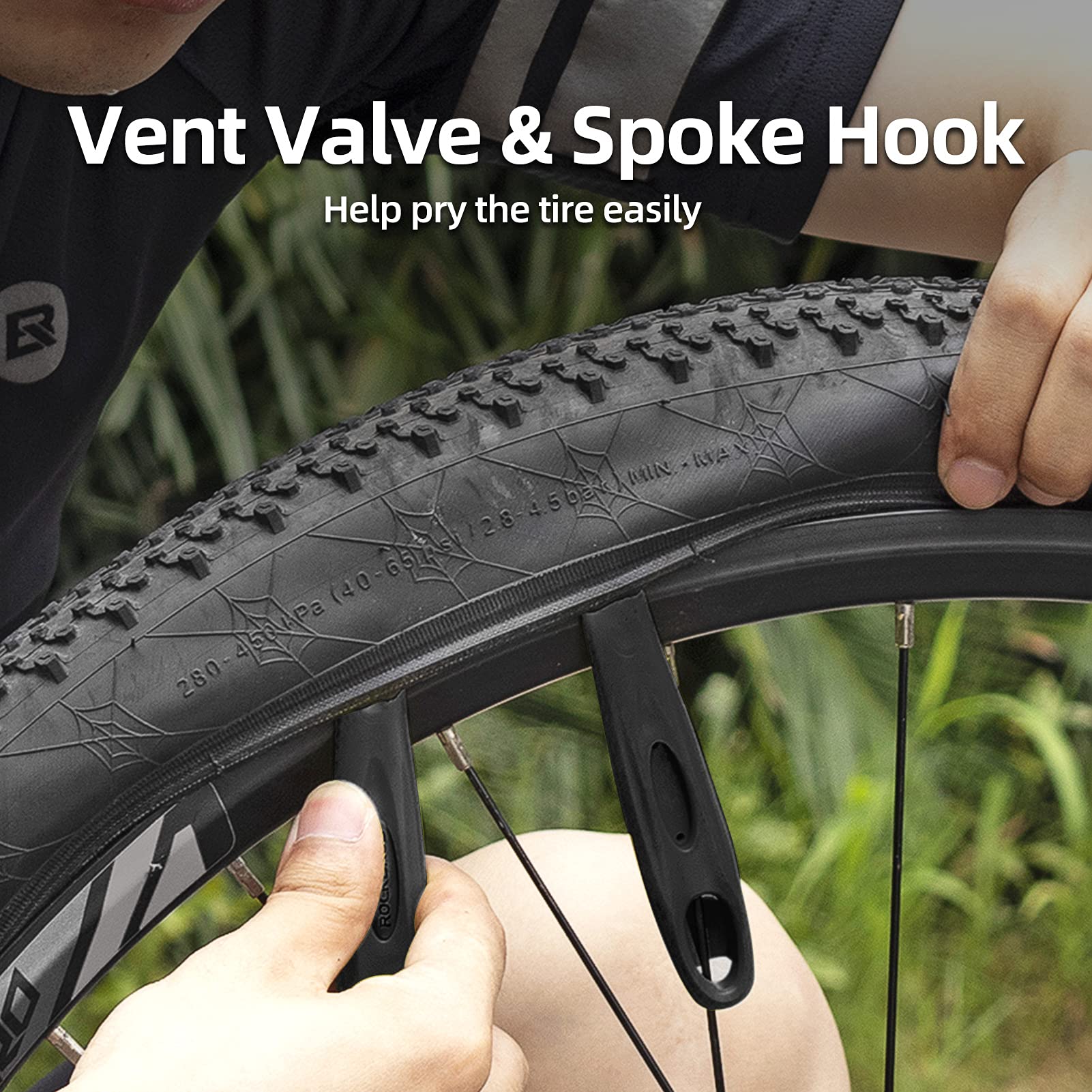 ROCKBROS Bike Foldable Repair Kit 16-in-1 Multi-Function Portable Allen Wrench and Tire Lever - Image 9