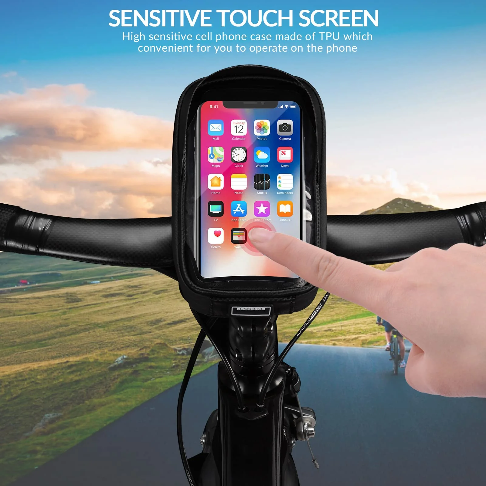 ROCKBROS Bike Front Frame HandlebarWaterproof Bag below 6.5" - Image 6