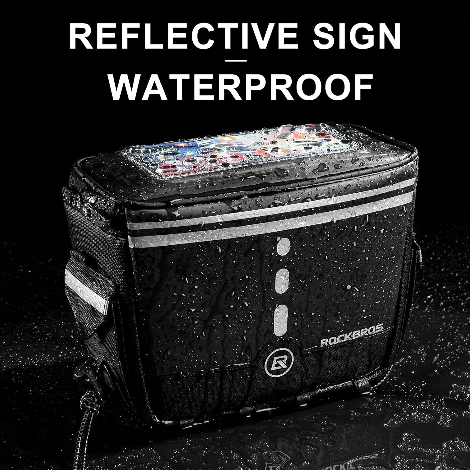 ROCKBROS Bike Handlebar Bag Bicycle Front Storage Bags - Image 3