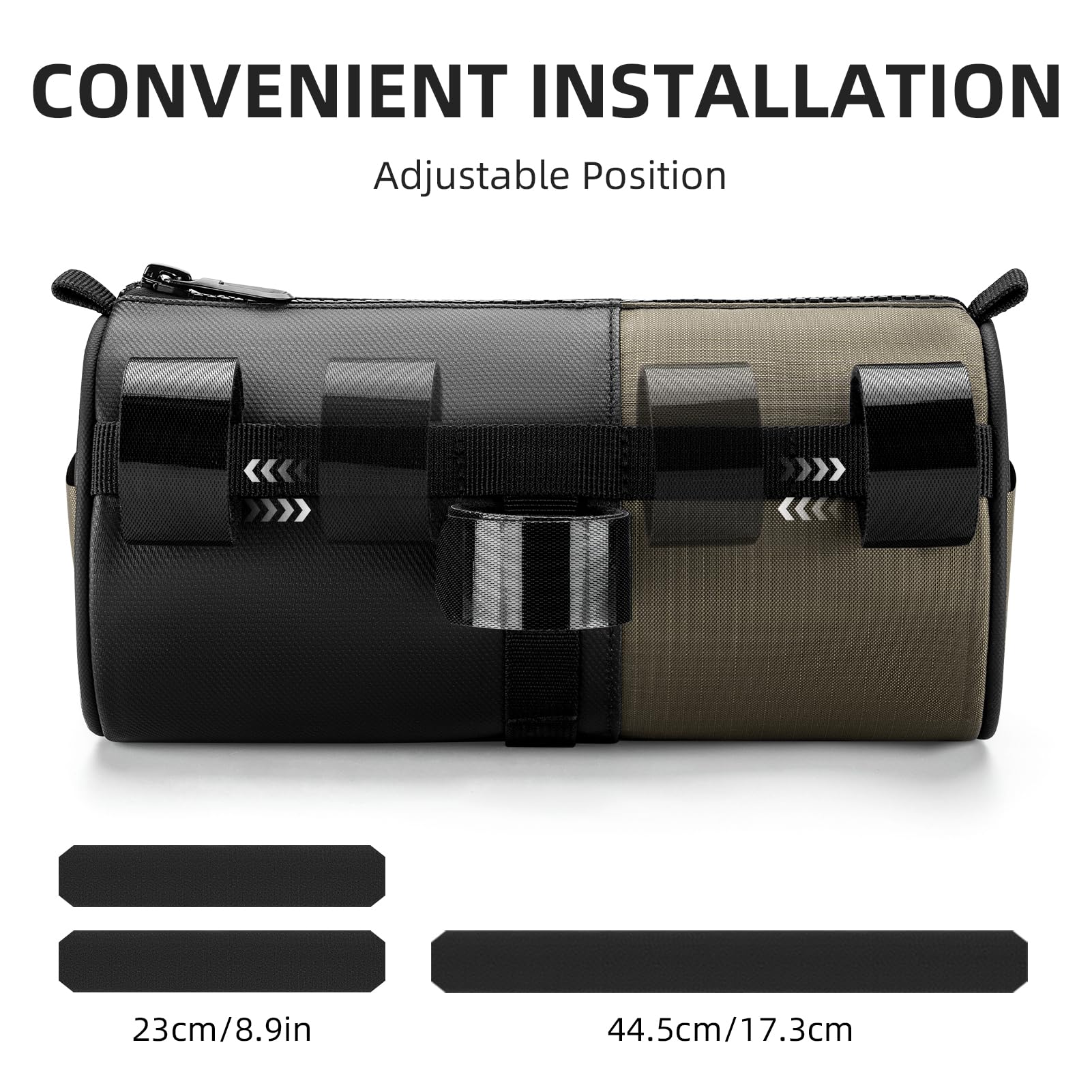ROCKBROS Bike Handlebar Bag with Shoulder Strap for Road, Mountain Gravel Bikes - Image 4