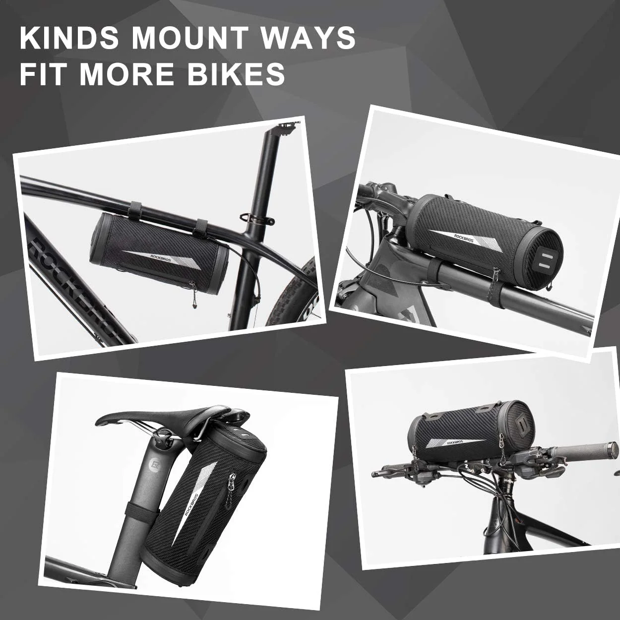 ROCKBROS Bike Handlebar Front Frame Bag Top Tube Bag Lightweight - Image 7