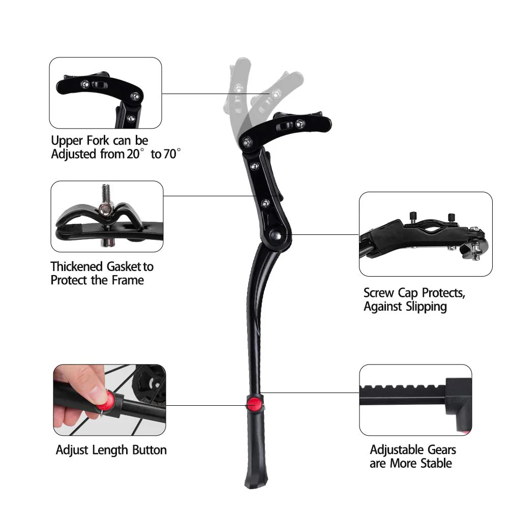 ROCKBROS Adjustable Bike Kickstand for 24“-28“ Bikes - Image 3