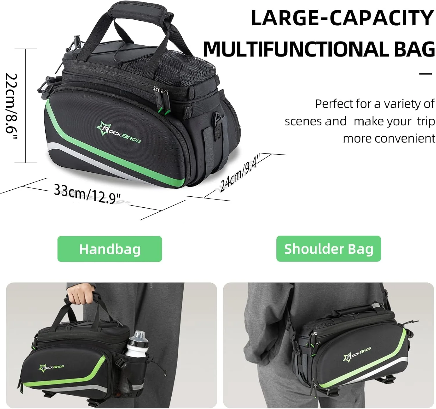 ROCKBROS Bike Panniers for Bicycle Trunk Bag 17L-45L bag Waterproof - Image 7