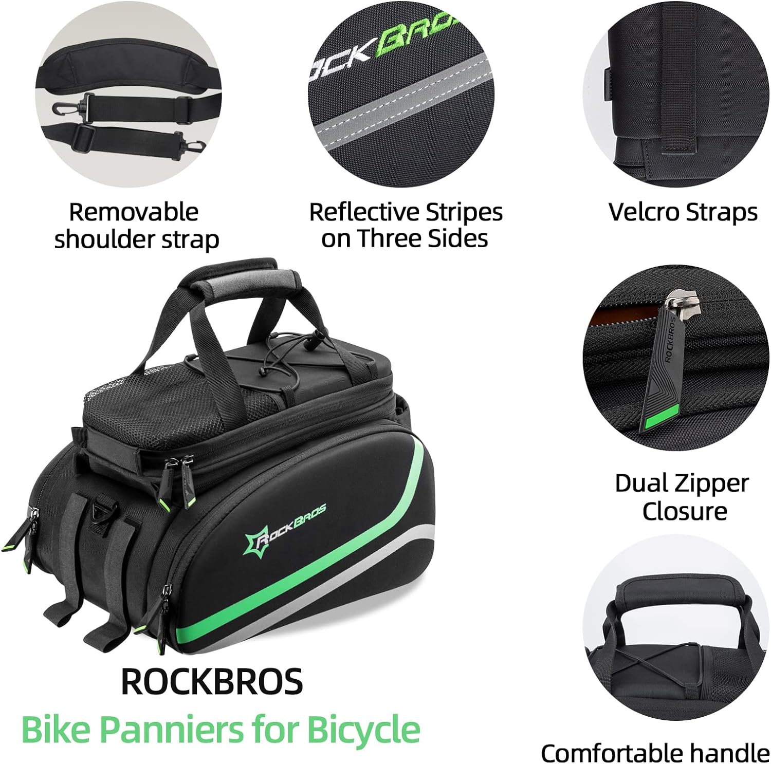 ROCKBROS Bike Panniers for Bicycle Trunk Bag 17L-45L bag Waterproof - Image 8