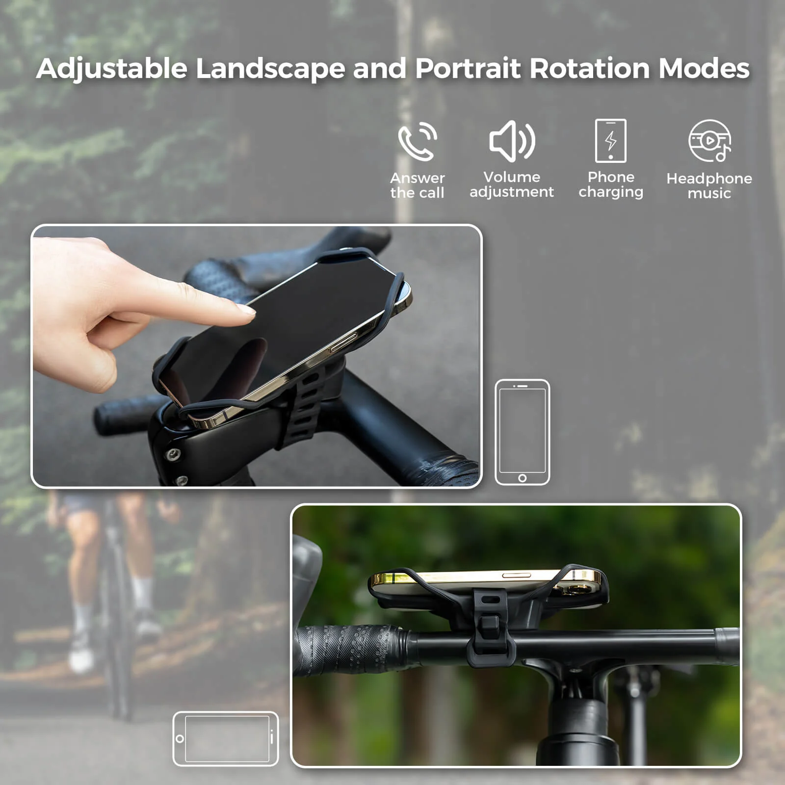 Bike Phone Mount Silicone Quick-Release - Image 4