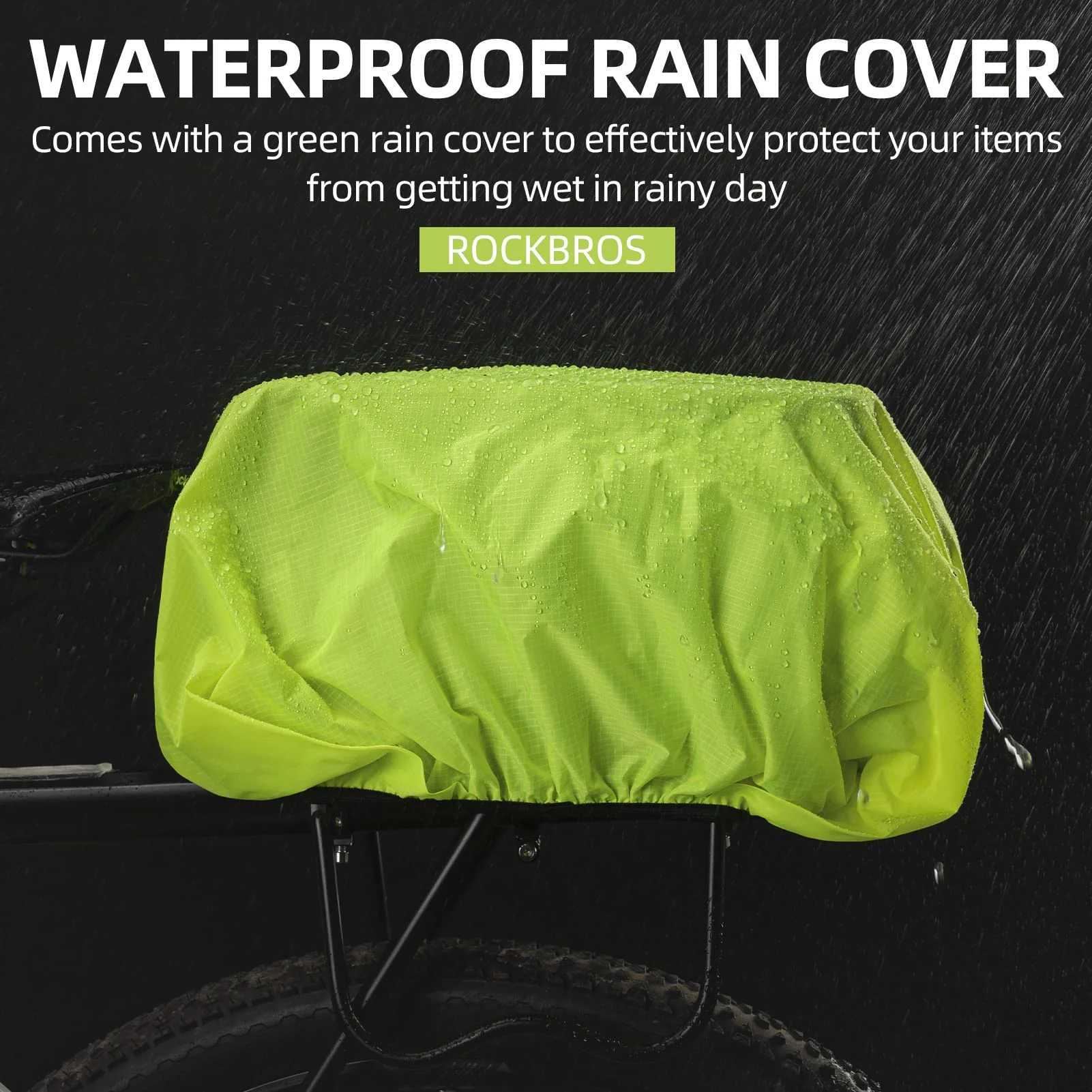 ROCKBROS Bike Rear Rack Bag Reflective Bicycle Saddle Bag Cycling Luggage Panniers with Shoulder Straps - Image 4