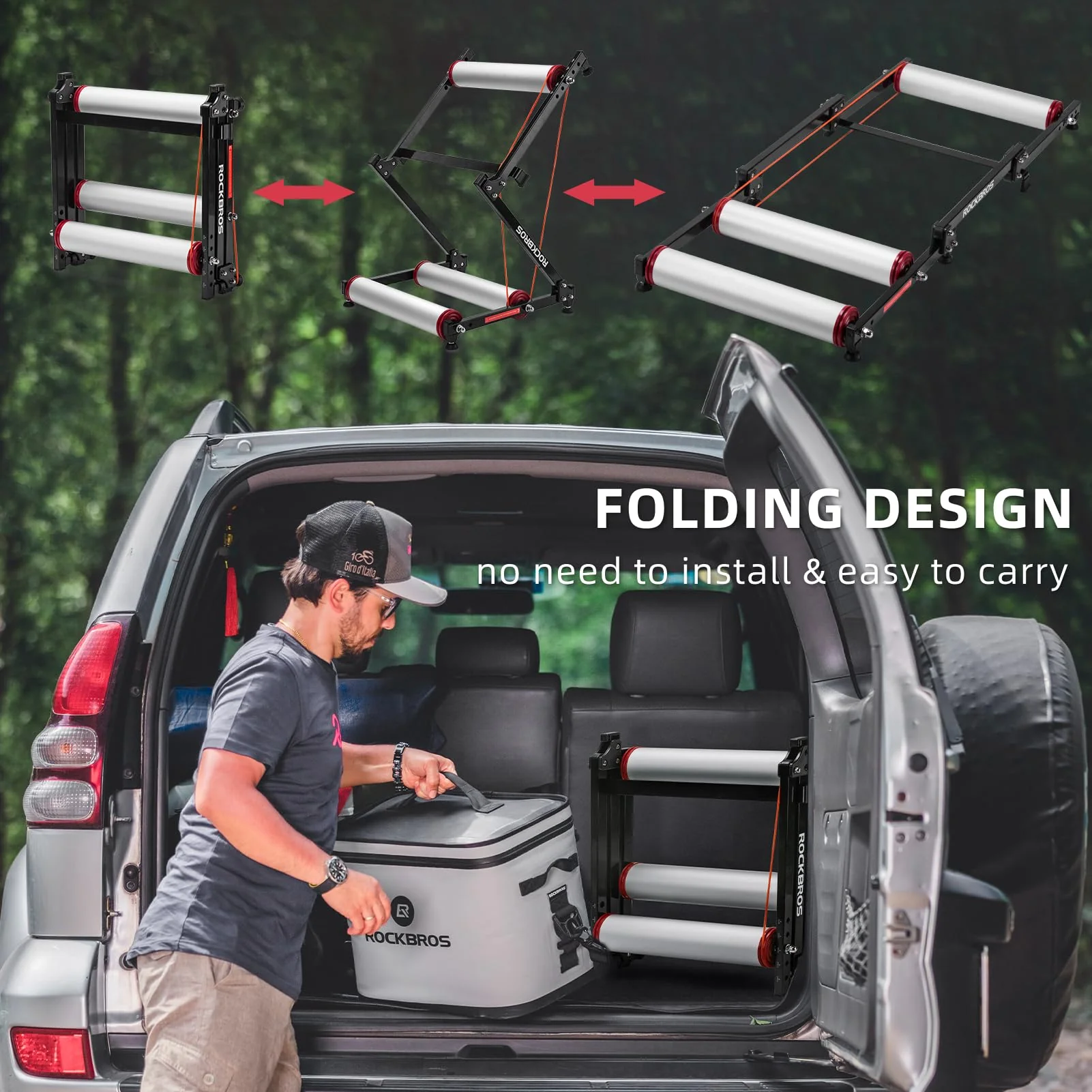 ROCKBROS Bike Rollers Adjustable Bike Trainer  Stand Foldable - Image 4