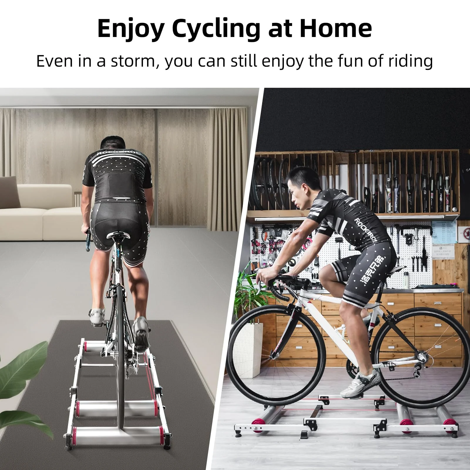 ROCKBROS Bike Rollers Adjustable Bike Trainer  Stand Foldable - Image 6