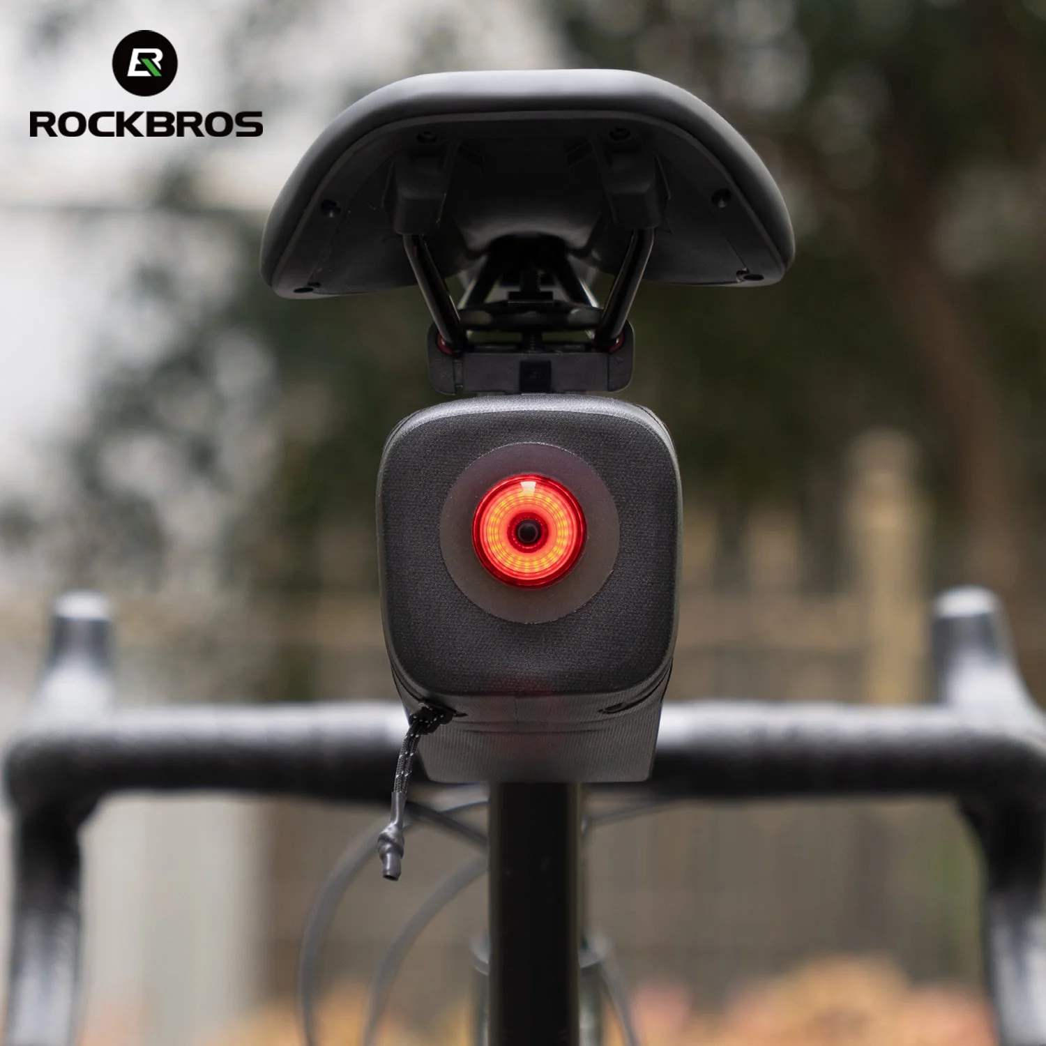 ROCKBROS Bike Saddle Bag Waterproof with Brake Sensor Tail Light - Image 12