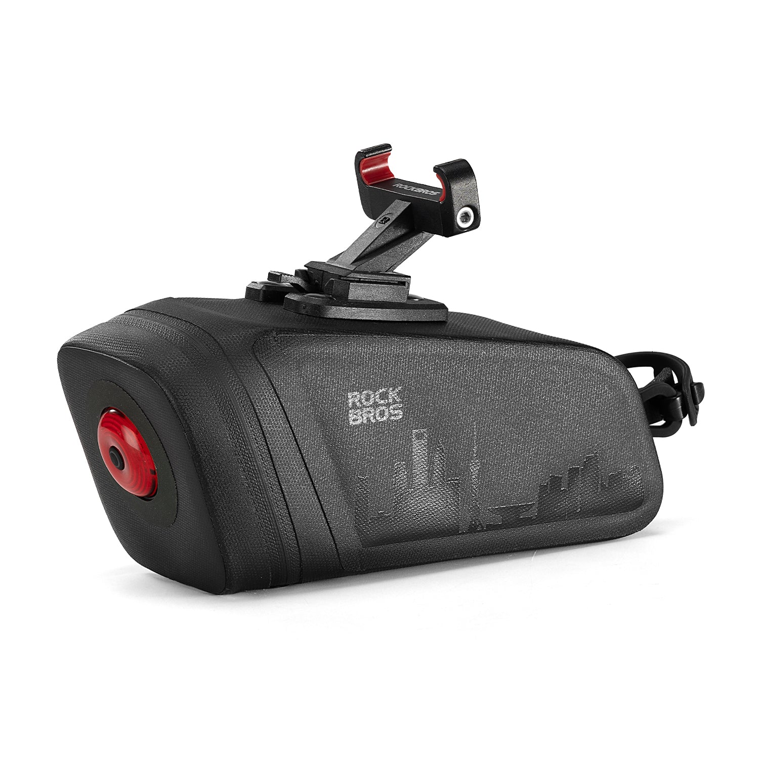ROCKBROS Bike Saddle Bag Waterproof with Brake Sensor Tail Light - Image 2