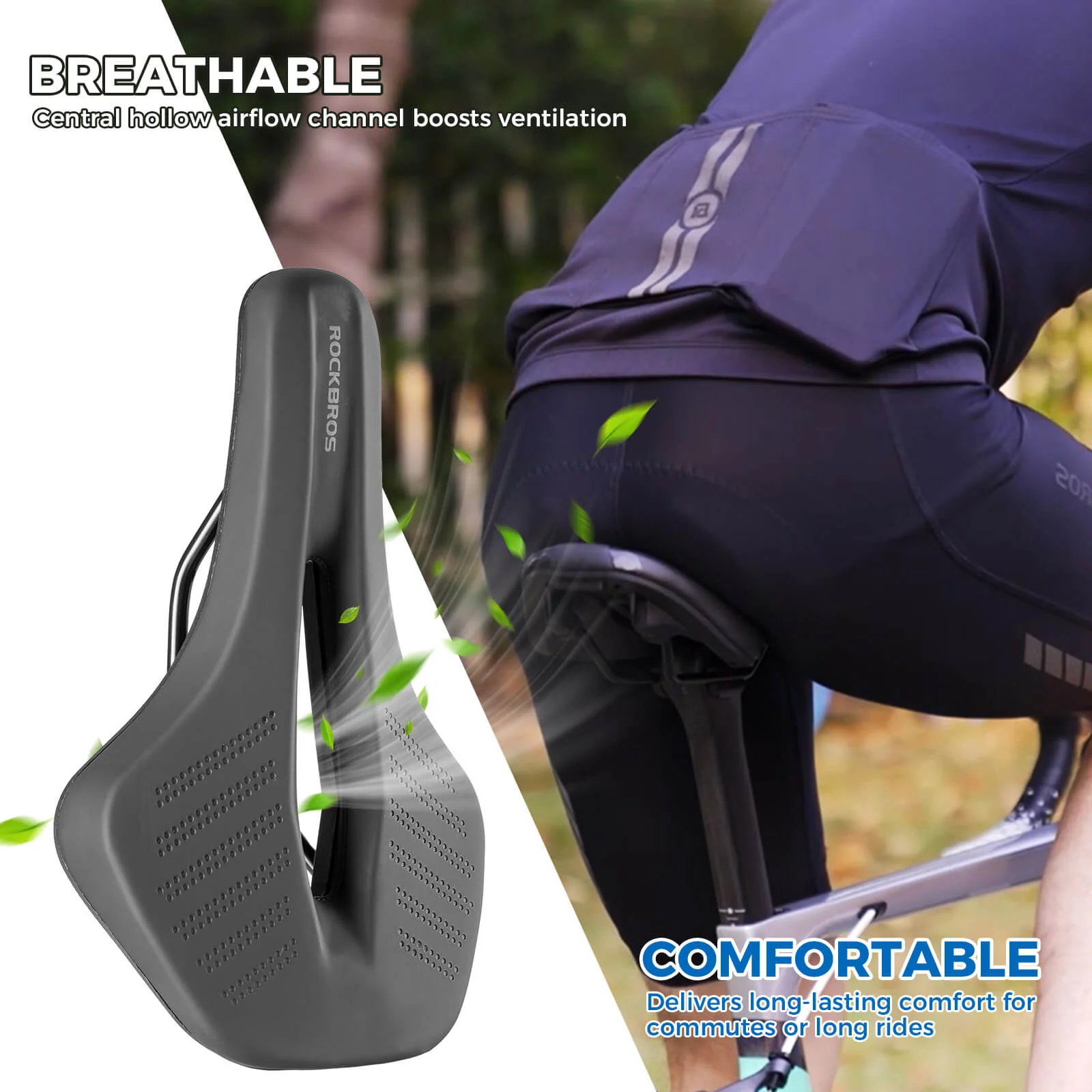 ROCKBROS Bike Saddle Breathable Comfort - Image 5