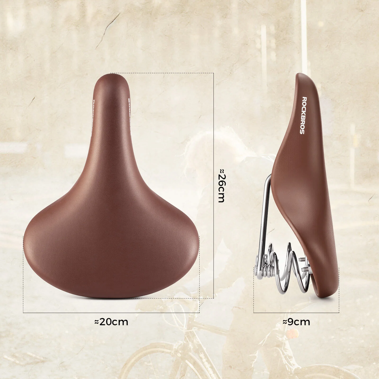 ROCKBROS Bike Saddle Retro Style - Image 8