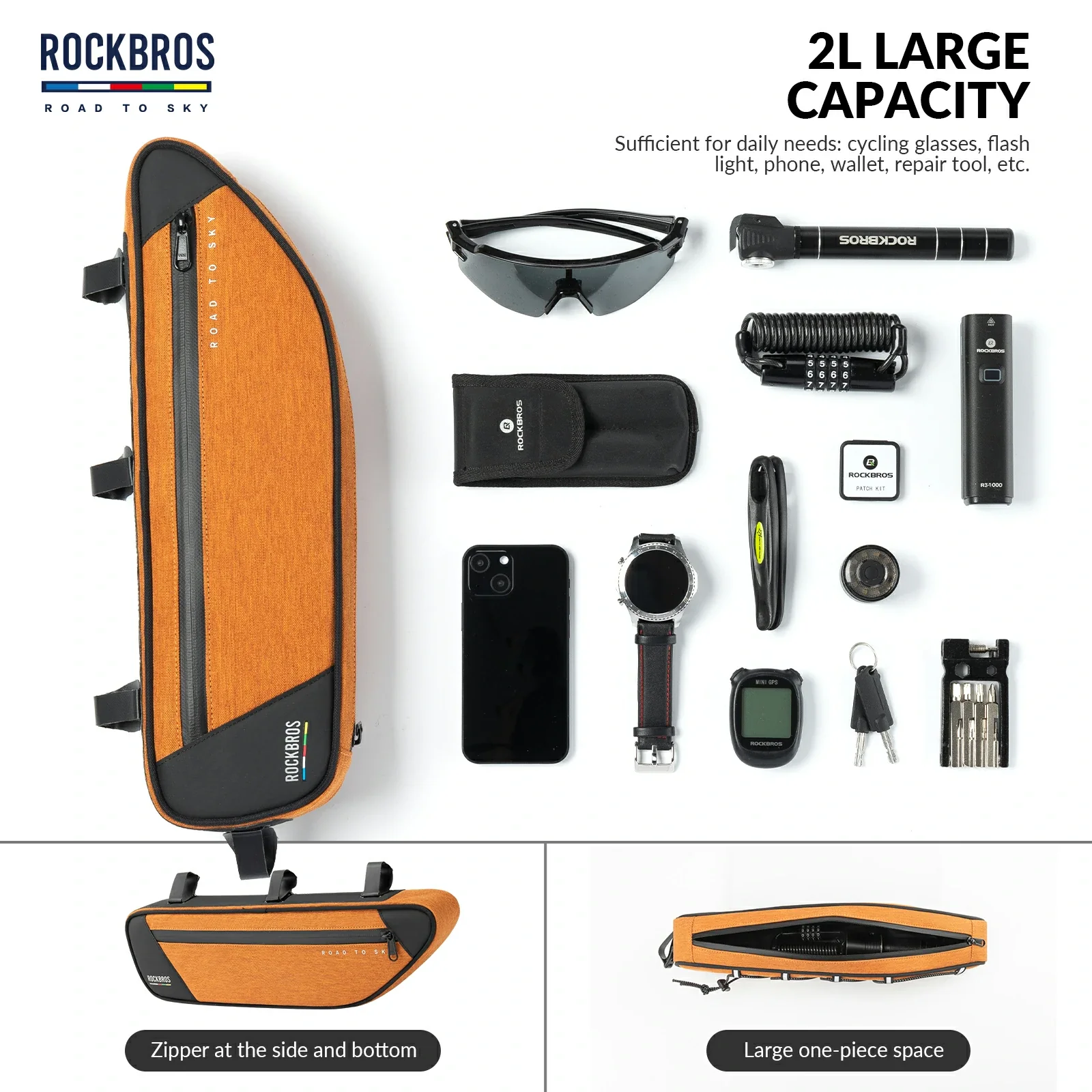 ROCKBROS Bike Triangle Bag-Road to sky - Image 11