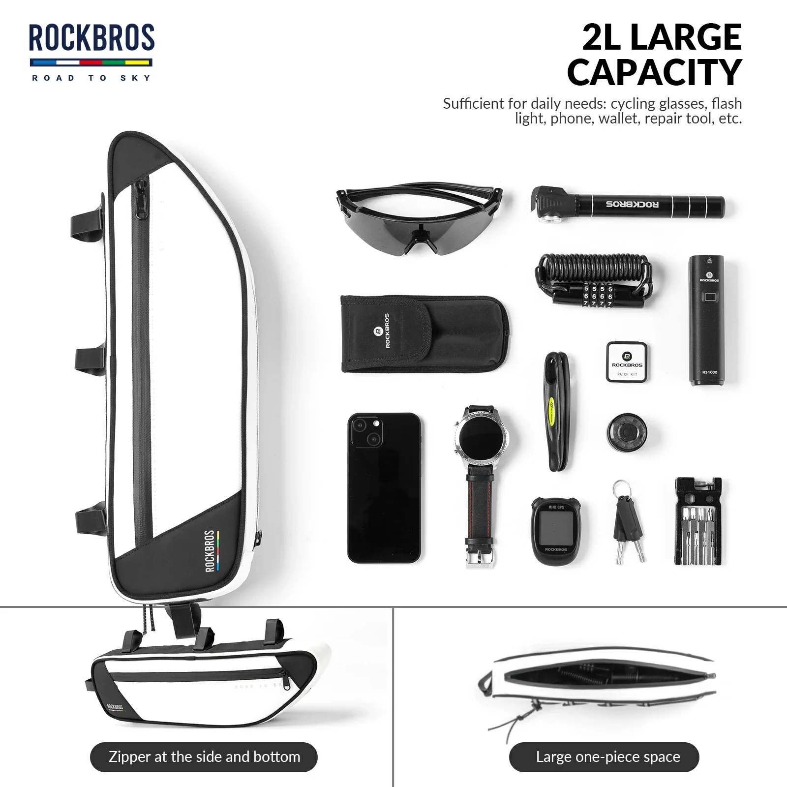 ROCKBROS Bike Triangle Bag-Road to sky - Image 12