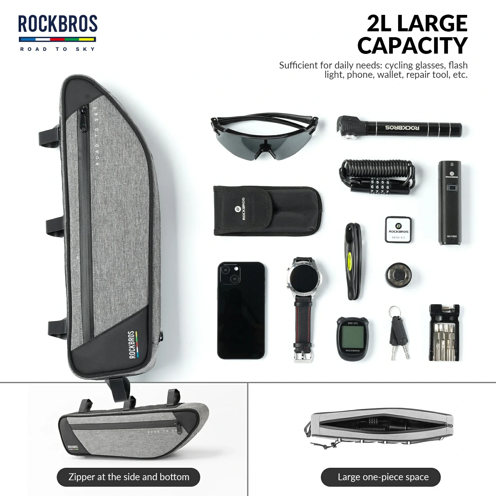 ROCKBROS Bike Triangle Bag-Road to sky - Image 13