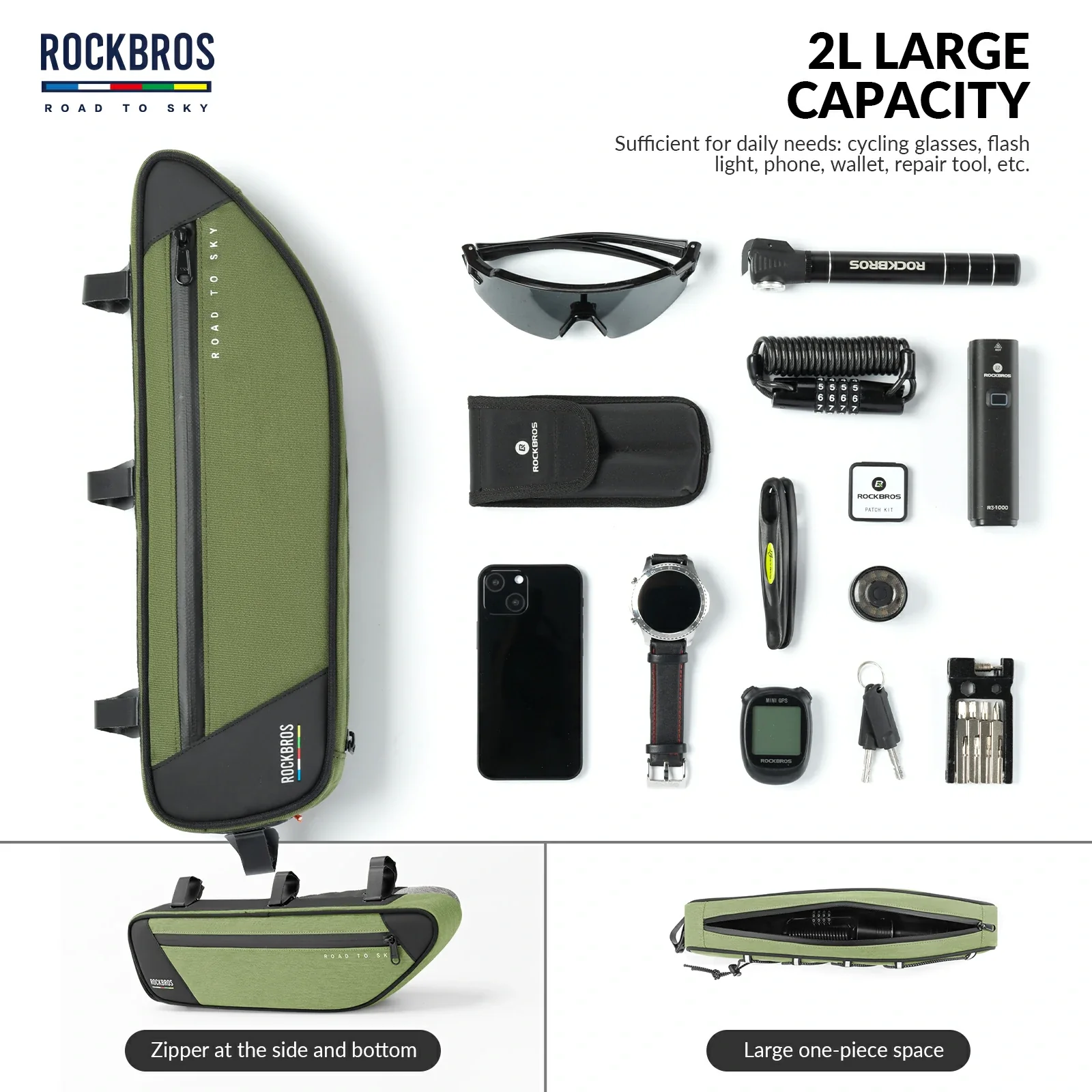 ROCKBROS Bike Triangle Bag-Road to sky - Image 14