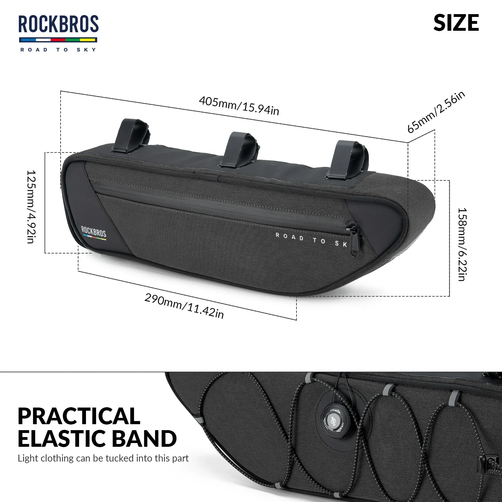 ROCKBROS Bike Triangle Bag-Road to sky - Image 20