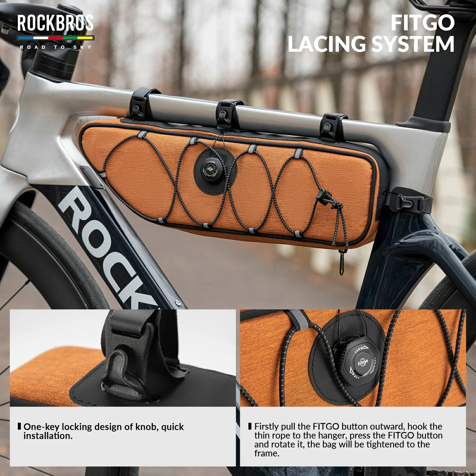 ROCKBROS Bike Triangle Bag-Road to sky - Image 21