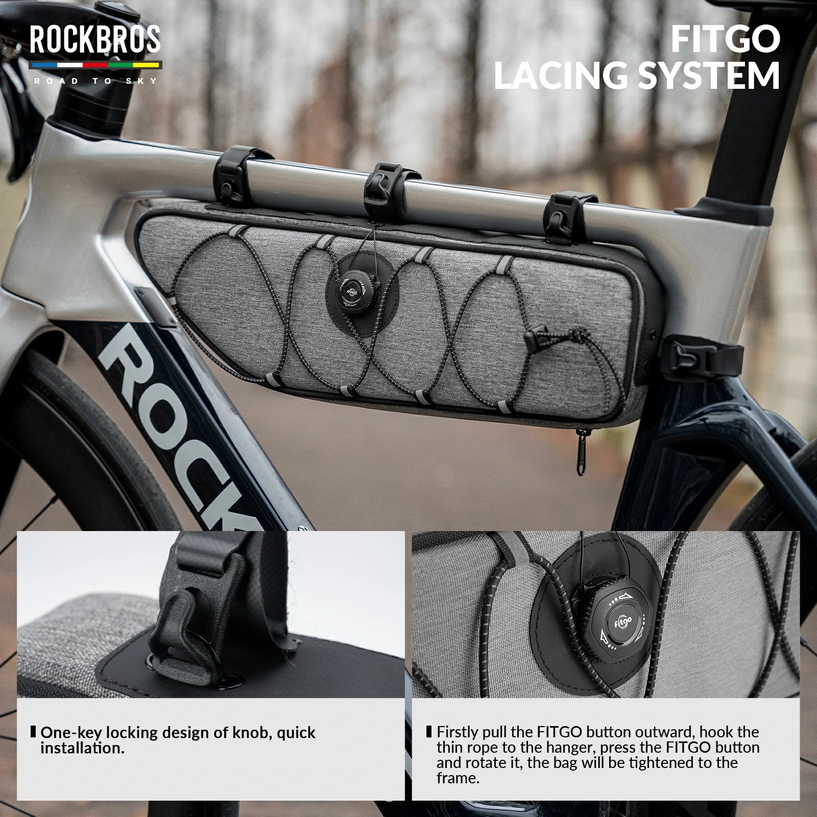 ROCKBROS Bike Triangle Bag-Road to sky - Image 23