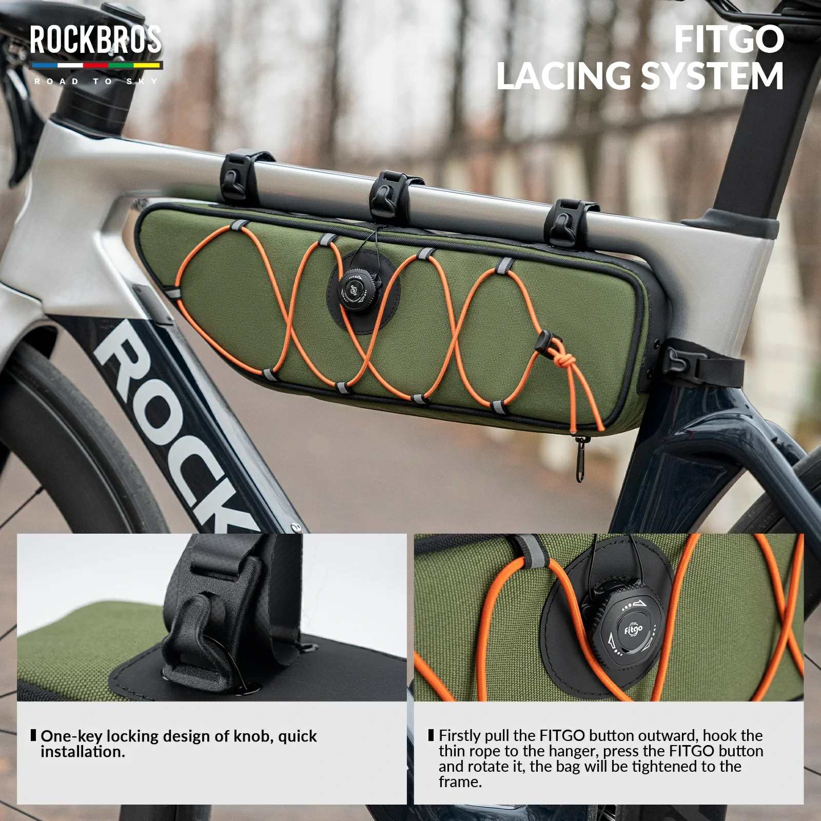 ROCKBROS Bike Triangle Bag-Road to sky - Image 24