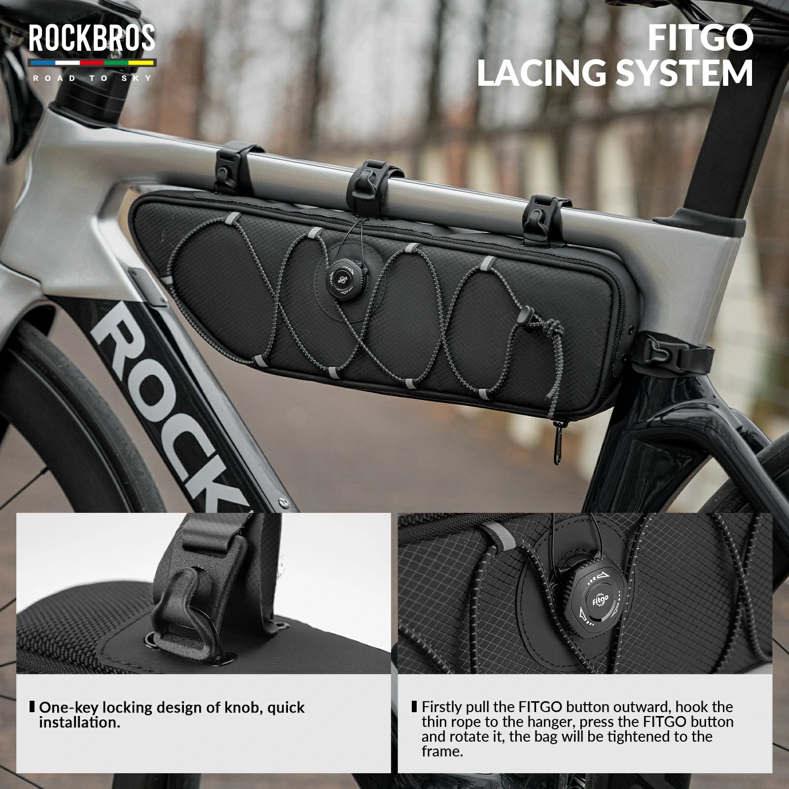ROCKBROS Bike Triangle Bag-Road to sky - Image 25