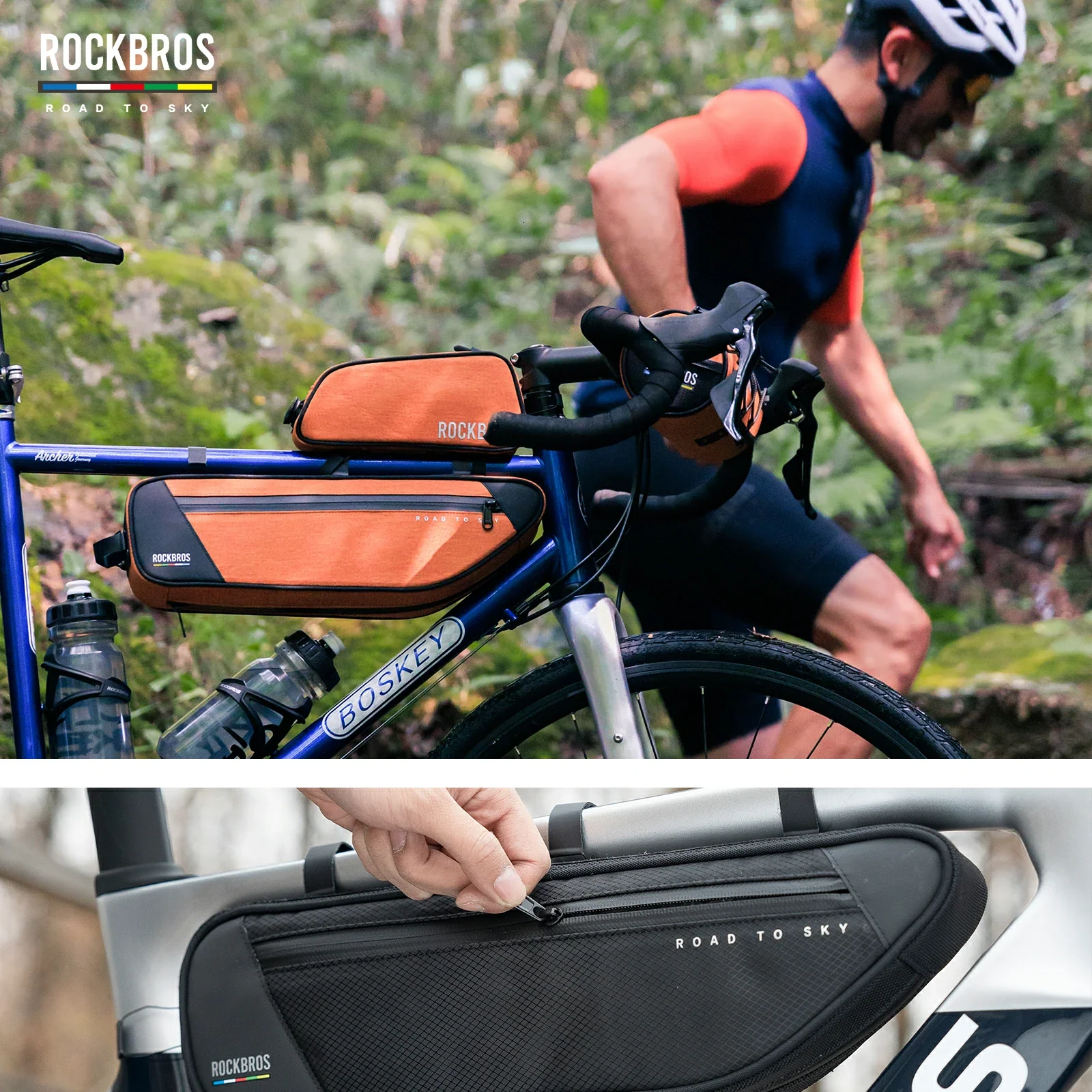 ROCKBROS Bike Triangle Bag-Road to sky - Image 45