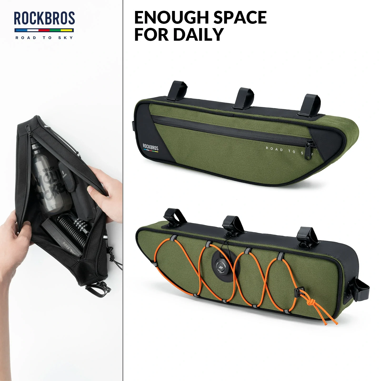 ROCKBROS Bike Triangle Bag-Road to sky - Image 9