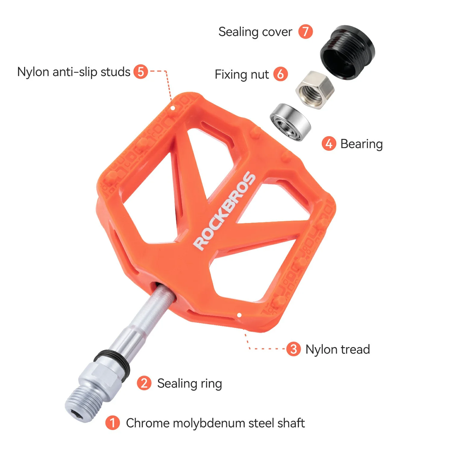 BP2602 Wide Platform Nylon Bike Pedals - Image 6