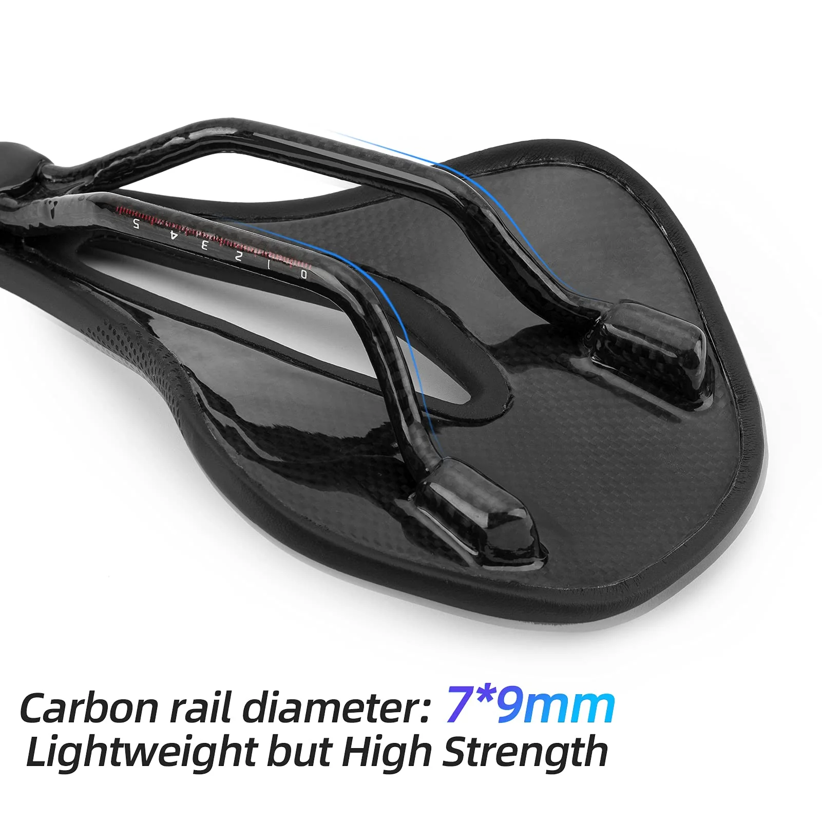 ROCKBROS Carbon Fiber Bike Saddle Lightweight Shock-Absorbing Comfort for Men Women" - Image 10