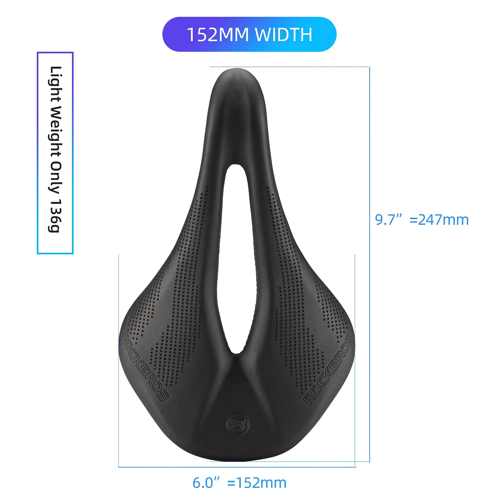 ROCKBROS Carbon Fiber Bike Saddle Lightweight Shock-Absorbing Comfort for Men Women" - Image 12