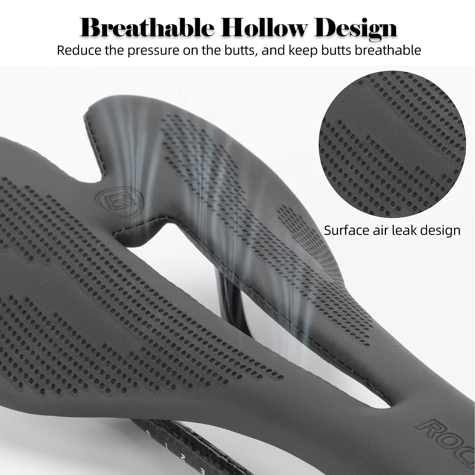 ROCKBROS Carbon Fiber Bike Saddle Lightweight Shock-Absorbing Comfort for Men Women" - Image 4