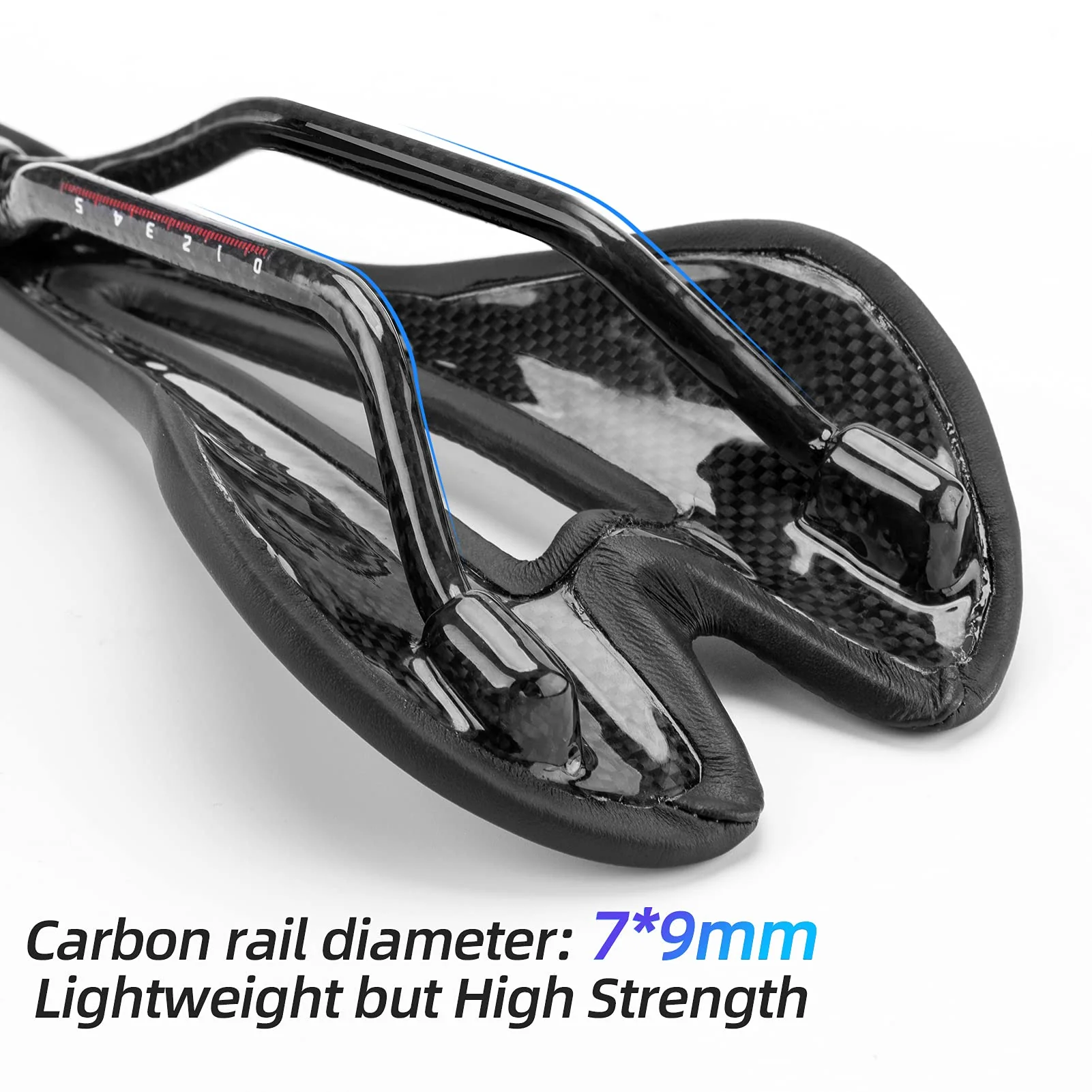 ROCKBROS Carbon Fiber Bike Saddle Lightweight Shock-Absorbing Comfort for Men Women" - Image 5