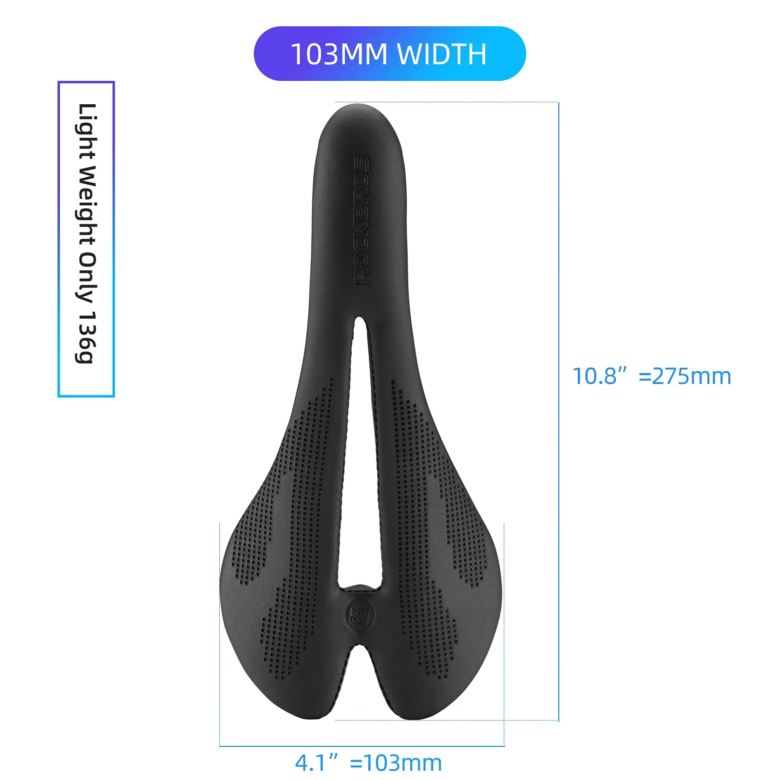 ROCKBROS Carbon Fiber Bike Saddle Lightweight Shock-Absorbing Comfort for Men Women" - Image 7