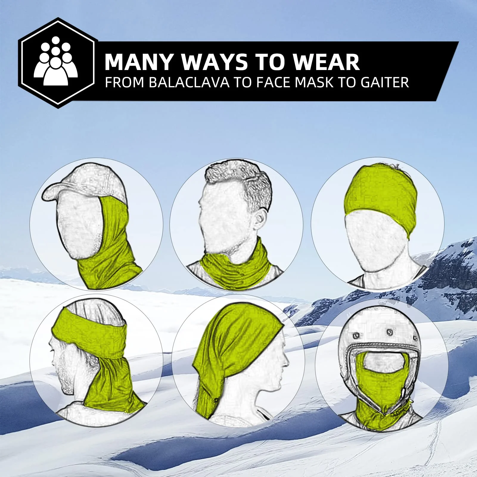 ROCKBROS Cold Weather Windproof Thermal Winter Balaclava Ski Mask Neck Warmer Hood - Image 102